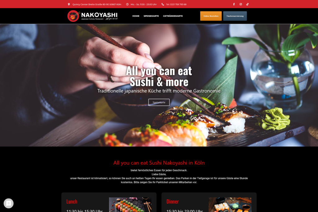 Nakoyashi Restaurant - Restaurant Website